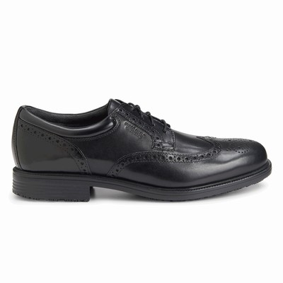 Rockport Lead the Pack Waterproof Wingtip Oxfords Schuhe Herren Schwarz STR-248967
